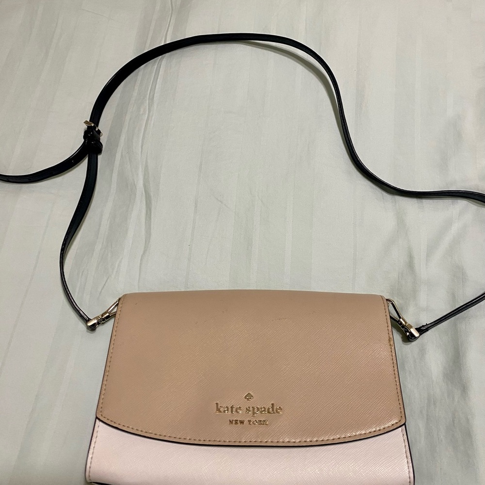 Kate Spade Light Pink and Beige Crossbody Bag